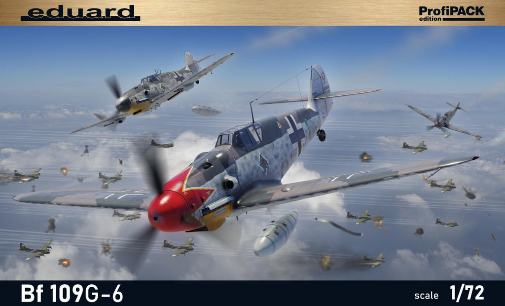 Eduard 1:72 Scale Plastic Kit Messerschmitt Bf 109G-6 ProfiPACK Edition - 70159