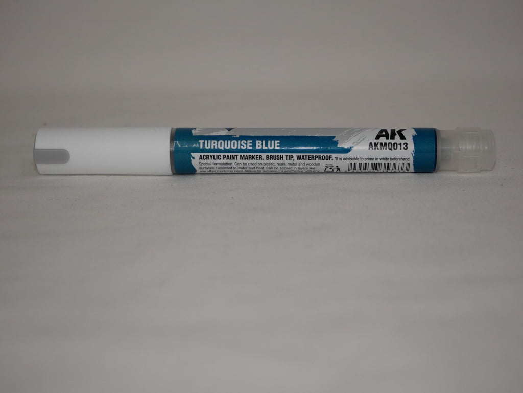 AK Interactive Acrylic Quick Gen Markers For Tabletop Games Turquoise Blue - AKMQ013