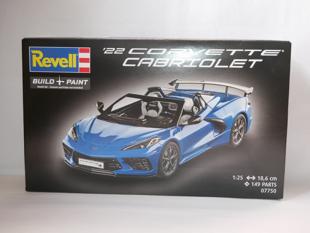 Revell 1:25 Scale Chevrolet Corvette C8 Cabriolet Sports Car Skill Level 3 07750