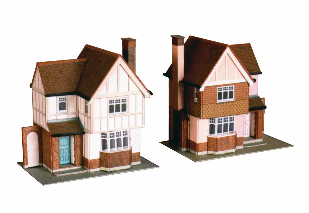Superquick Model Kits 1:76 Scale Two Detached Houses Scaled For "HO/OO" - SQB23