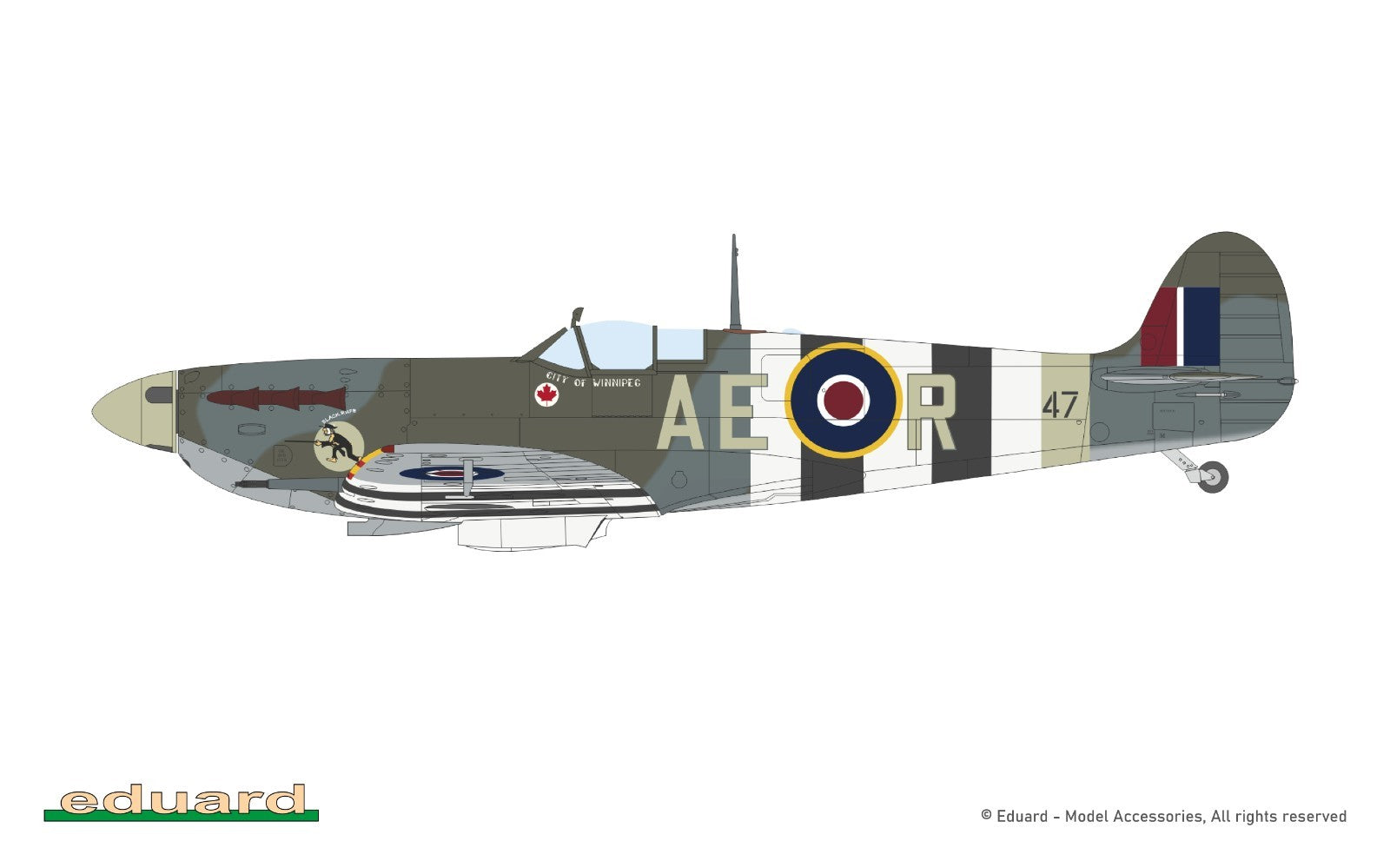 Eduard 1:72 Scale WWII Supermarine Spitfire Mk.Vb Mid ProfiPACK Edition - 70206