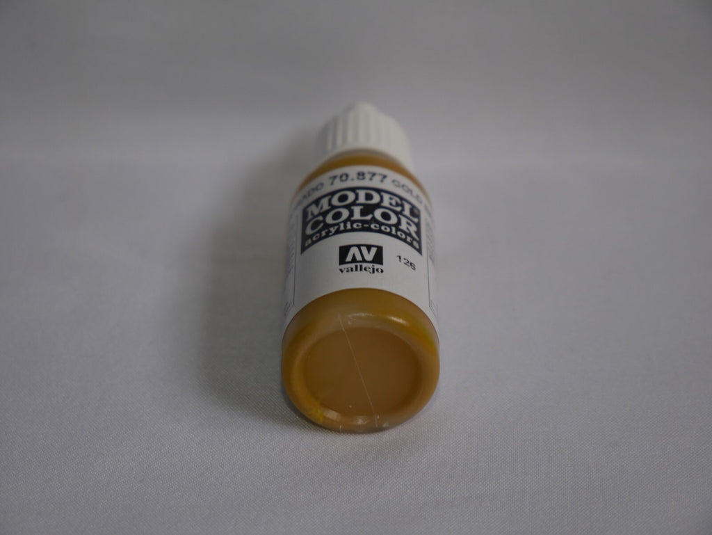 Vallejo Model Color Gold Brown Acrylic 17ml/0.57 fl oz Dropper Bottle - 70.877