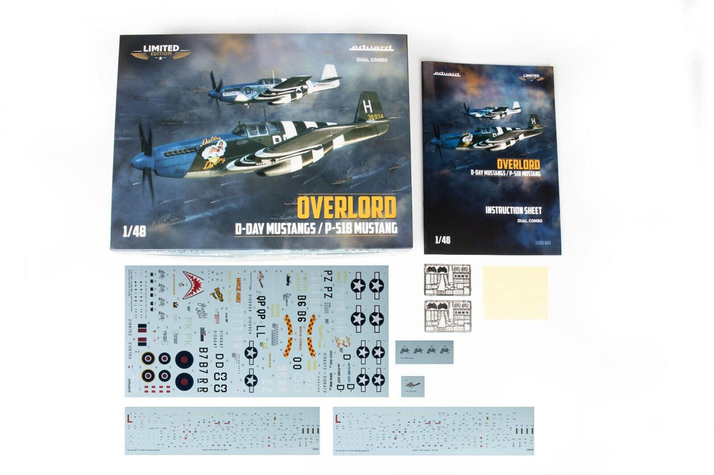 Eduard 1:48 Overlord D-Day P-51B Mustangs Limited Edition Dual Combo Set - 11181