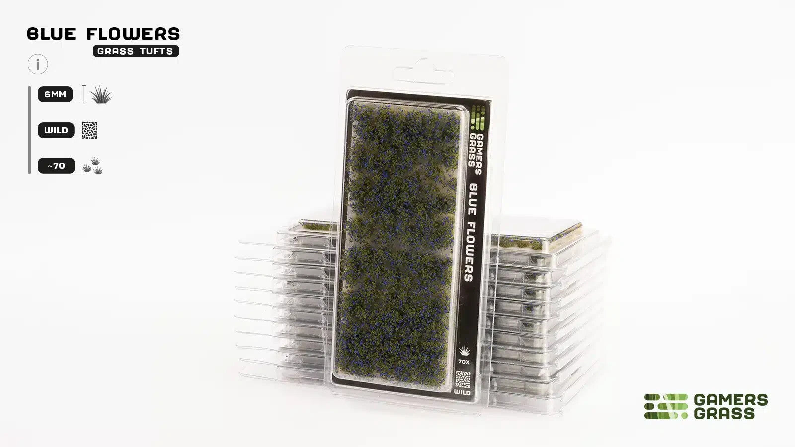 Gamers Grass Wild Blue Flowers Tufts For Wargaming Mini Bases 70 Per Pack GGF-BL