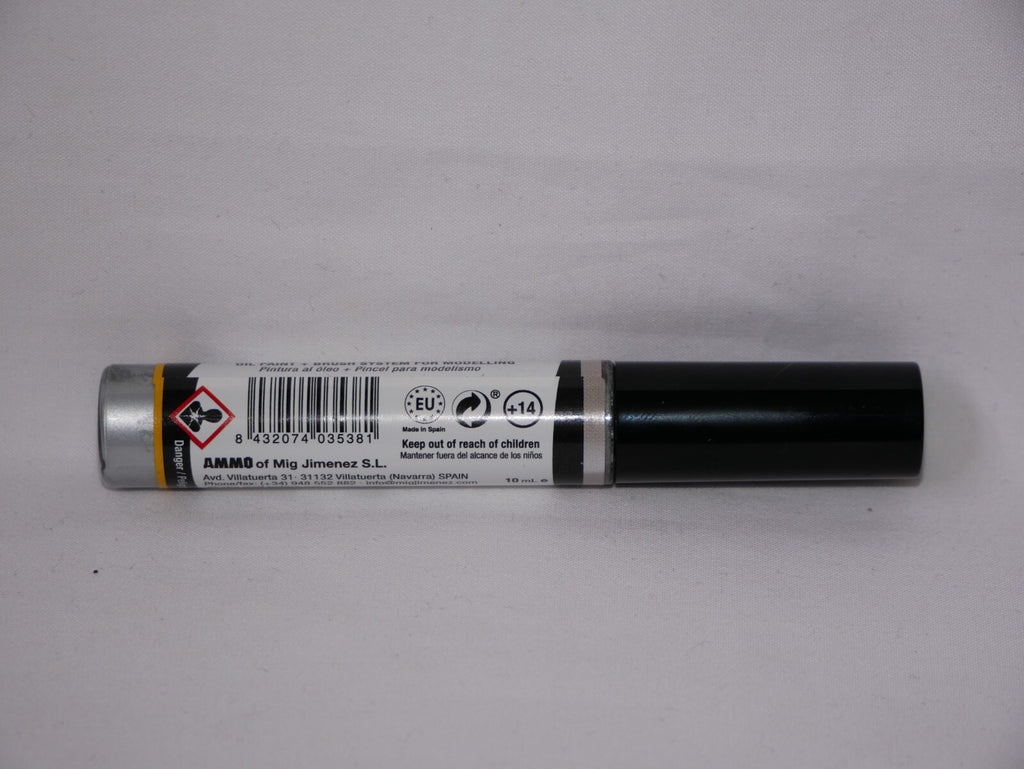 Ammo By Mig Jimenez Oilbrusher Range Silver With Brush Applicator - A.MIG-3538