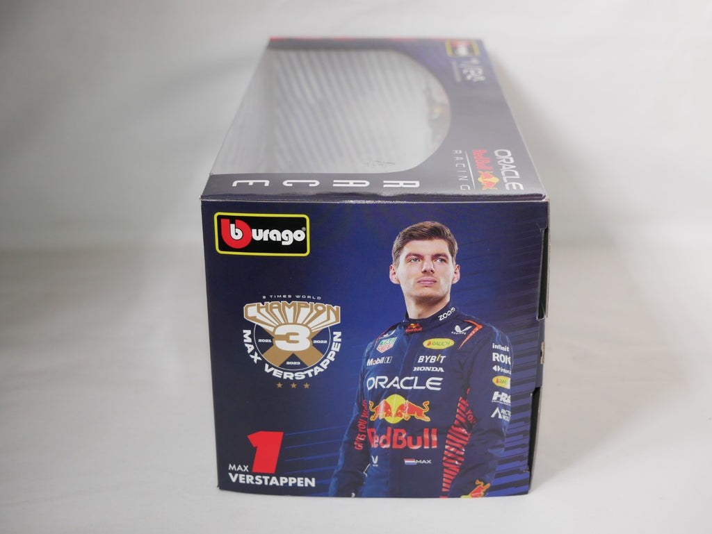 Burago 1:24 Oracle Redbull Racing RB19 Car With Max Verstappen Figure #18-28036V