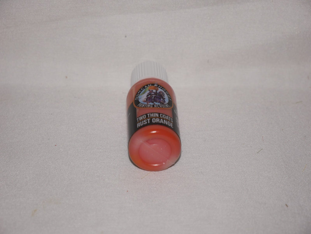 Duncan Rhodes Painting Academy 'Two Thin Coats' Rust Orange 15ml Dropper - 10010