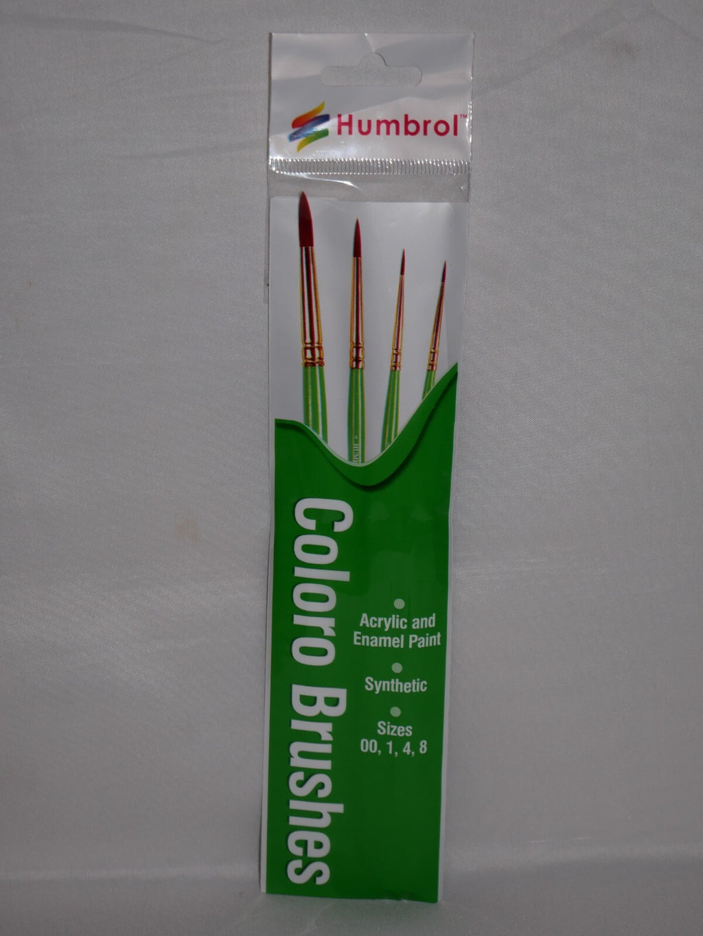 Humbrol Coloro Synthetic Hair Brush Pack Sizes 00, 1, 4, 8 (AG4050)