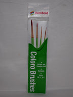 Humbrol Coloro Synthetic Hair Brush Pack Sizes 00, 1, 4, 8 (AG4050)