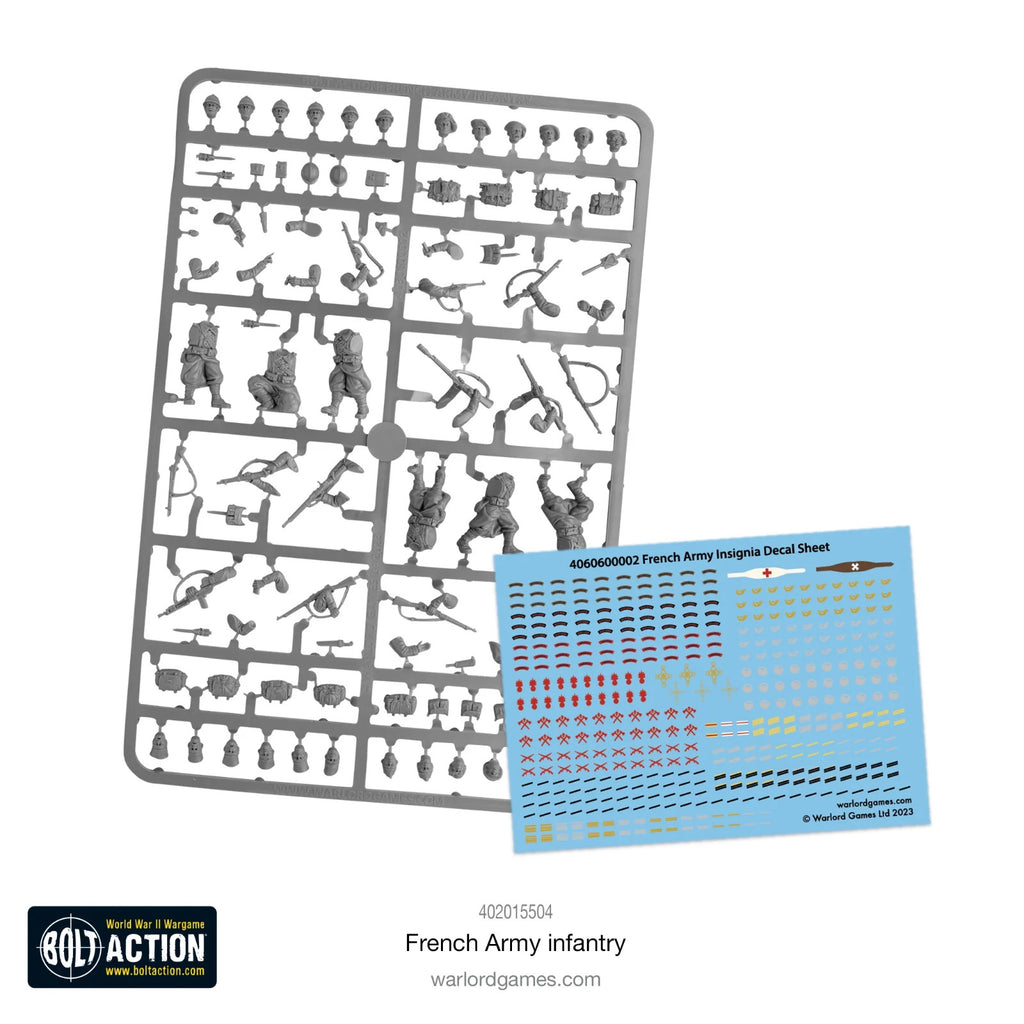 Warlord Games Bolt Action 1:56 Scale WWII French Army Infantry Minis - 402015504