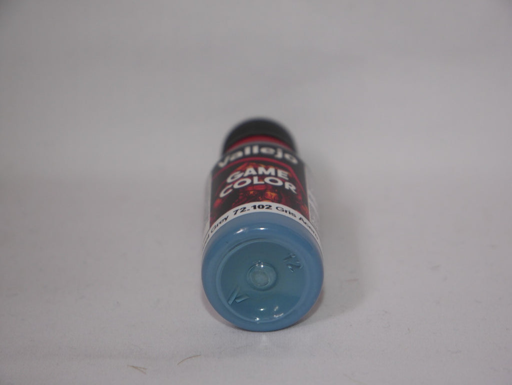 Vallejo Game Color Acrylic Range Steel Grey 18ml/0.6 fl oz Dropper Bottle 72.102