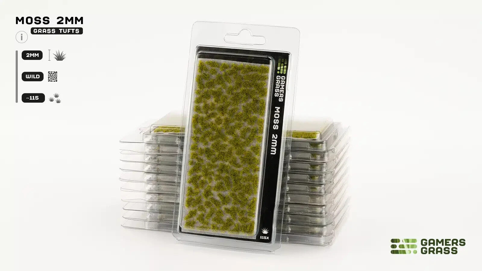 Gamers Grass Wild Moss 2mm Tufts For Wargaming Mini Bases (115) Per Pack GG2-MO