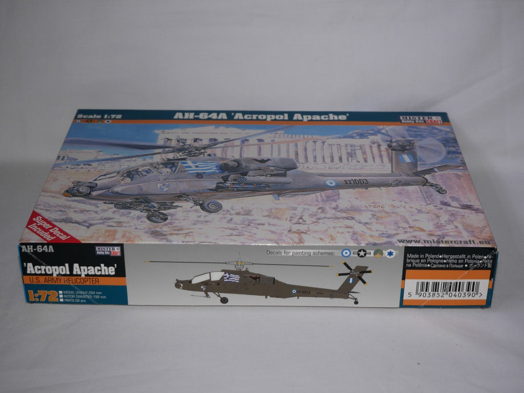 MisterCraft Hobby Kits 1:72 Scale (D-39) Boeing AH-64A 'Acropol Apache' - 040390