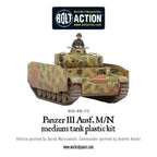 Warlord Games Bolt Action 1:56 Scale WW2 German Panzer III Medium Tank 402012004