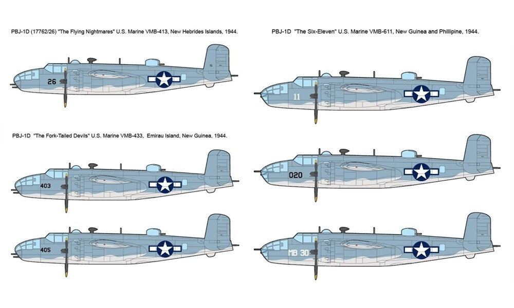 Academy 1:48 USMC PBJ-1D North American (B-25 Mitchell) Skill Level 4 - 12334