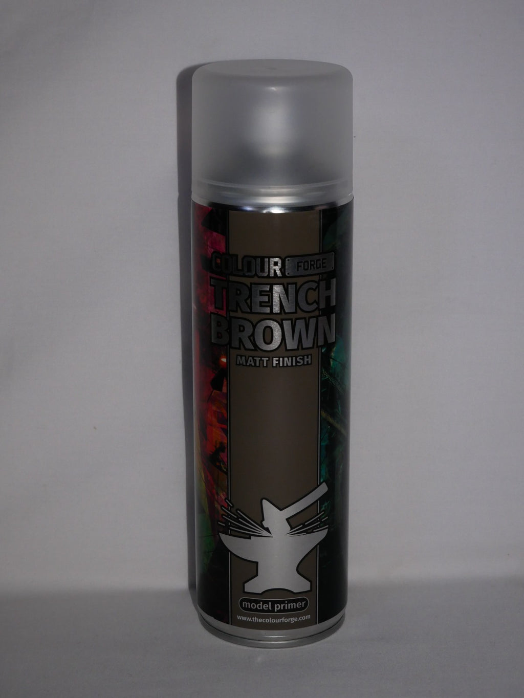 The Colour Forge Trench Brown Matt Finish Model Primer 500ml Aerosol Spray Can