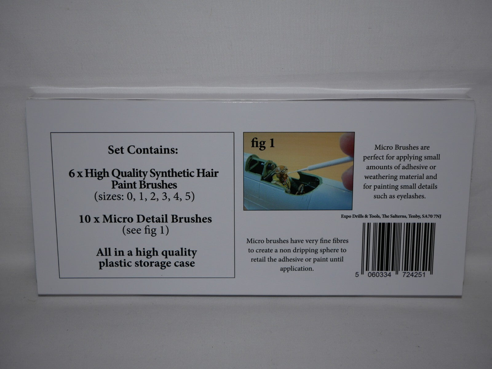 Expo Tools Model & Wargaming Ultimate Synthetic Haired Paint Brush Set - 45560