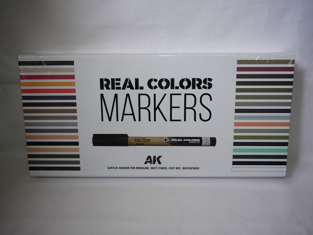 AK Interactive Real Color Acrylic Markers Special Deluxe 34 Piece Box Set - RCM150