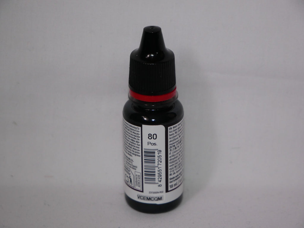 Vallejo Game Color Acrylic Range Black 18ml/0.6 fl oz Dropper Bottle - 72.051