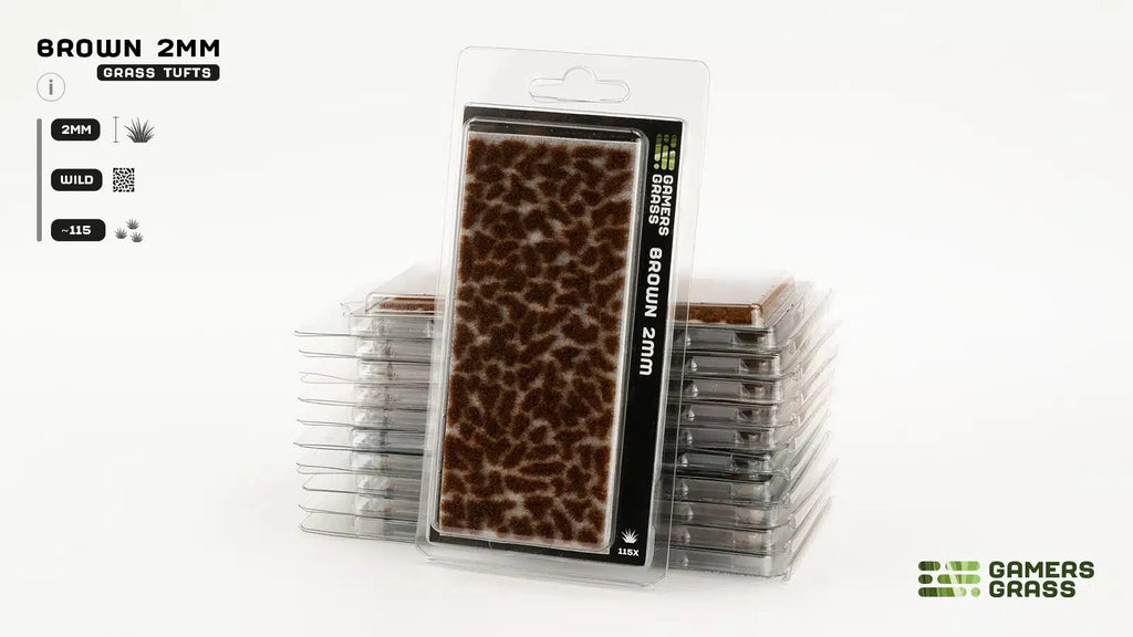 Gamers Grass Brown 2mm Tufts For Wargaming Miniature Bases (115) Per Pack GG2-B