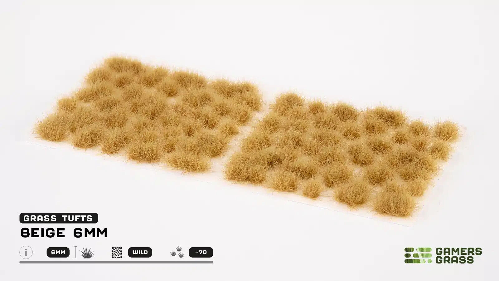 Gamers Grass Wild Beige 6mm Tufts For Wargaming Mini Bases (70) Per Pack GG6-BE