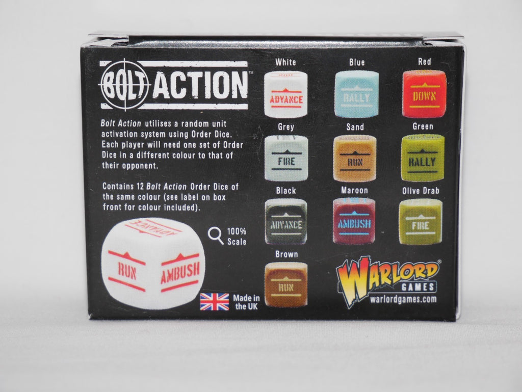 Warlord Games Bolt Action 1:56 Scale 12x Blue Coloured Order Dice - (402616014)