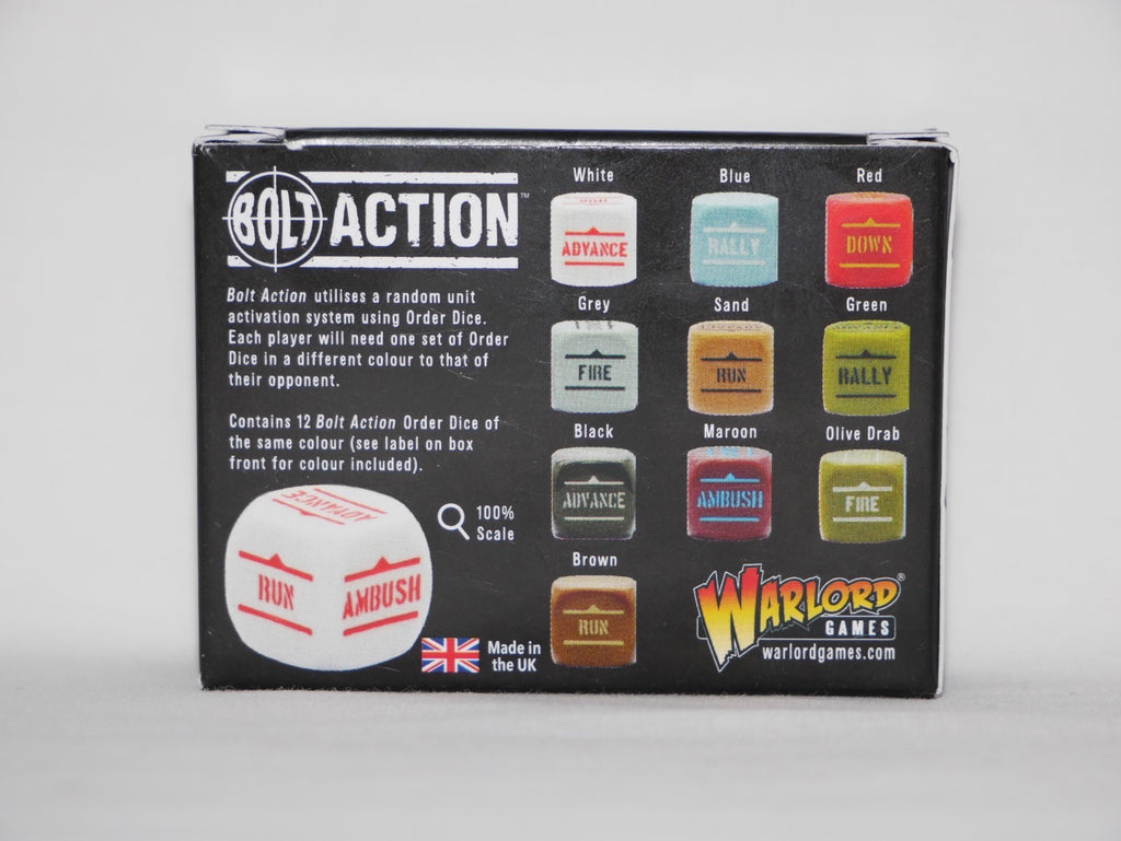Warlord Games Bolt Action 1:56 Scale 12x Green Coloured Order Dice - (402616011)