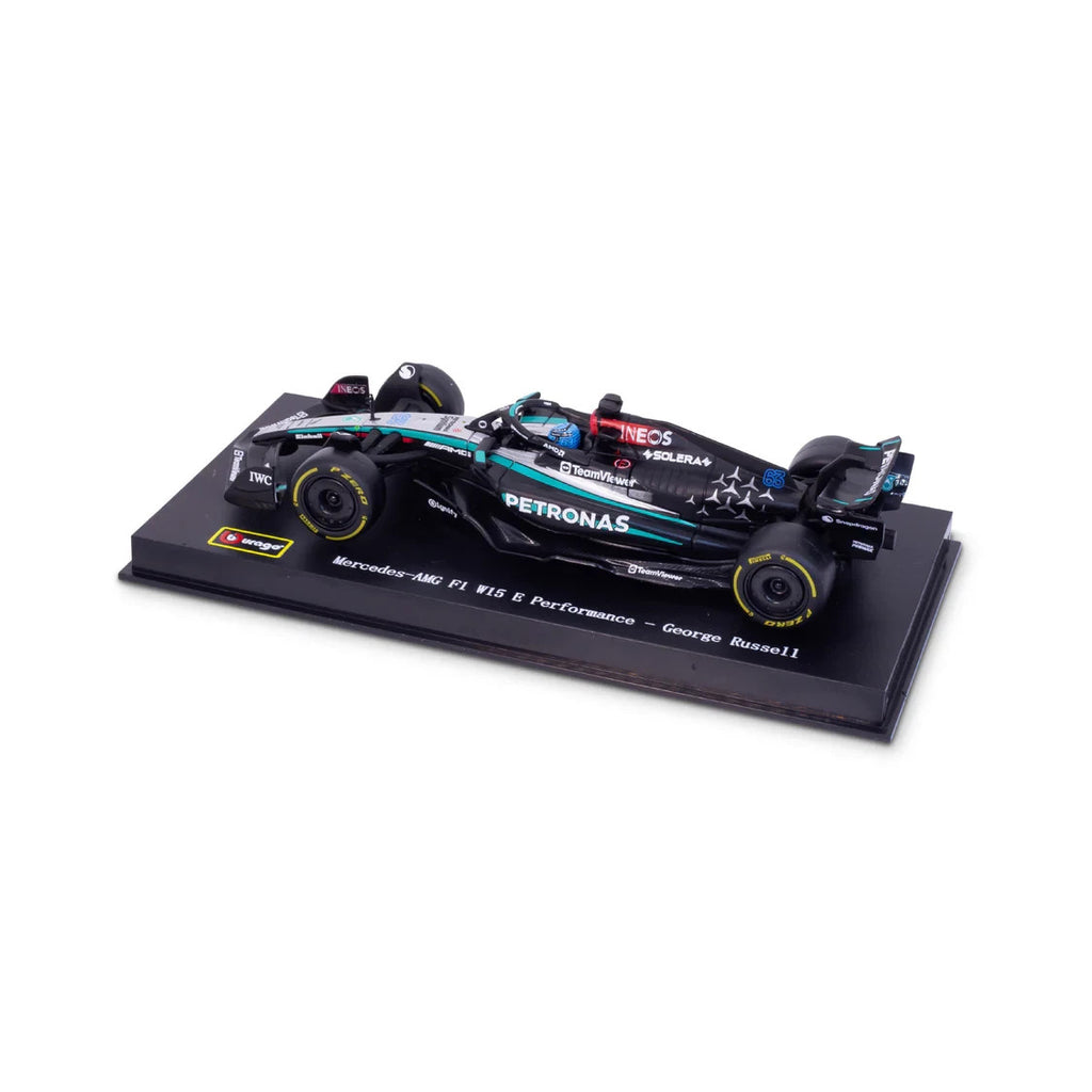 Burago 1:43 Scale Mercedes-AMG Petronas F1 2024 W15 No.63 Russell - #18-38209R