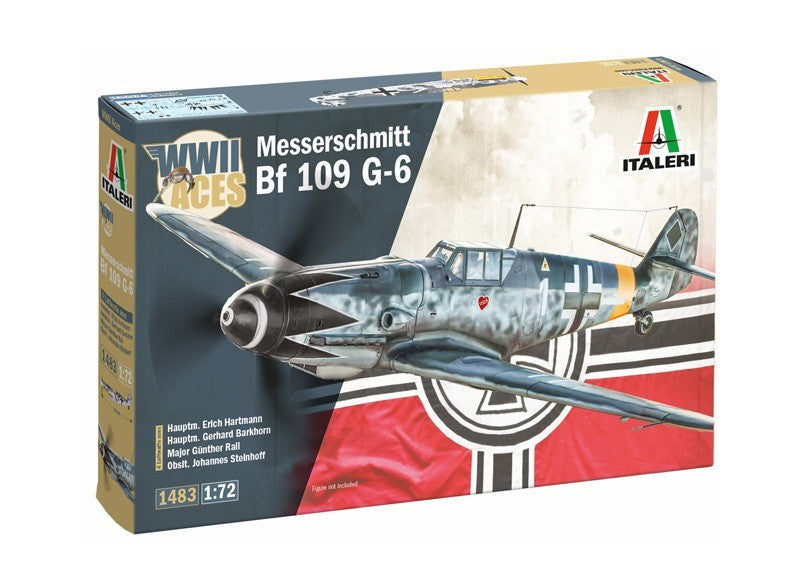 Italeri 1:72 Scale WWII Aces Messerschmitt Bf 109 G-6 Model Skill Level 2 - 1483
