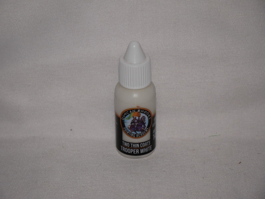 Duncan Rhodes Painting Academy 'Two Thin Coats' Trooper White 15ml Bottle 10036