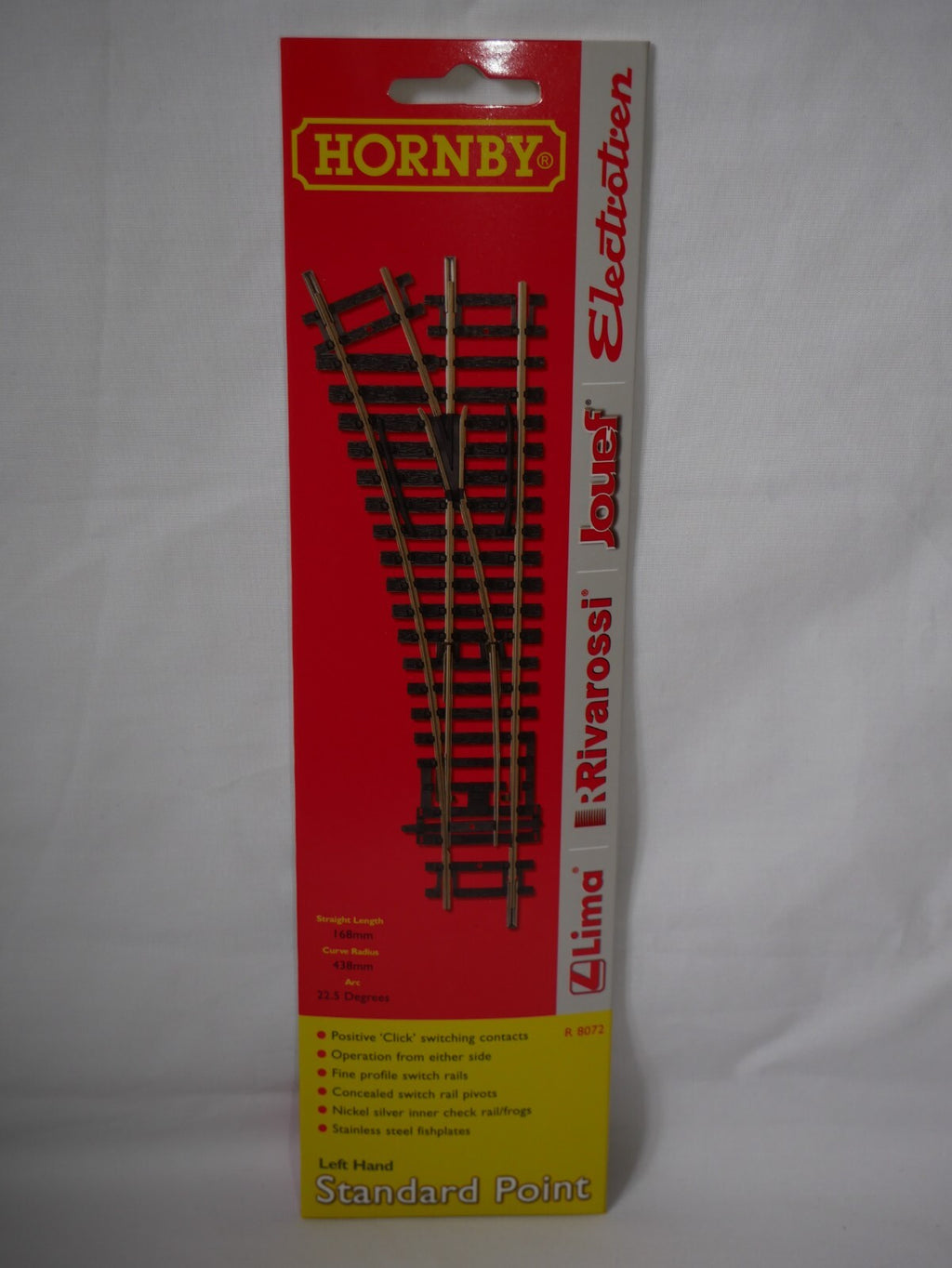 Hornby 1:76 Scale Hobby Model Railway Track Single Piece Left Hand Point - R8072