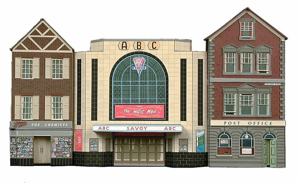 Superquick Low Relief Model Kits 1:76 Scale Cinema, Post Office And Shop SQC2