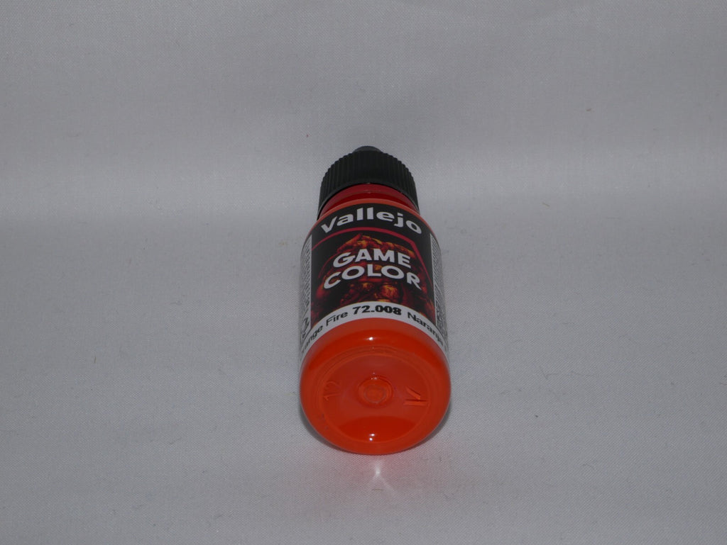 Vallejo Game Color Acrylic Orange Fire 18ml/0.6 fl oz Dropper Bottle - 72.008