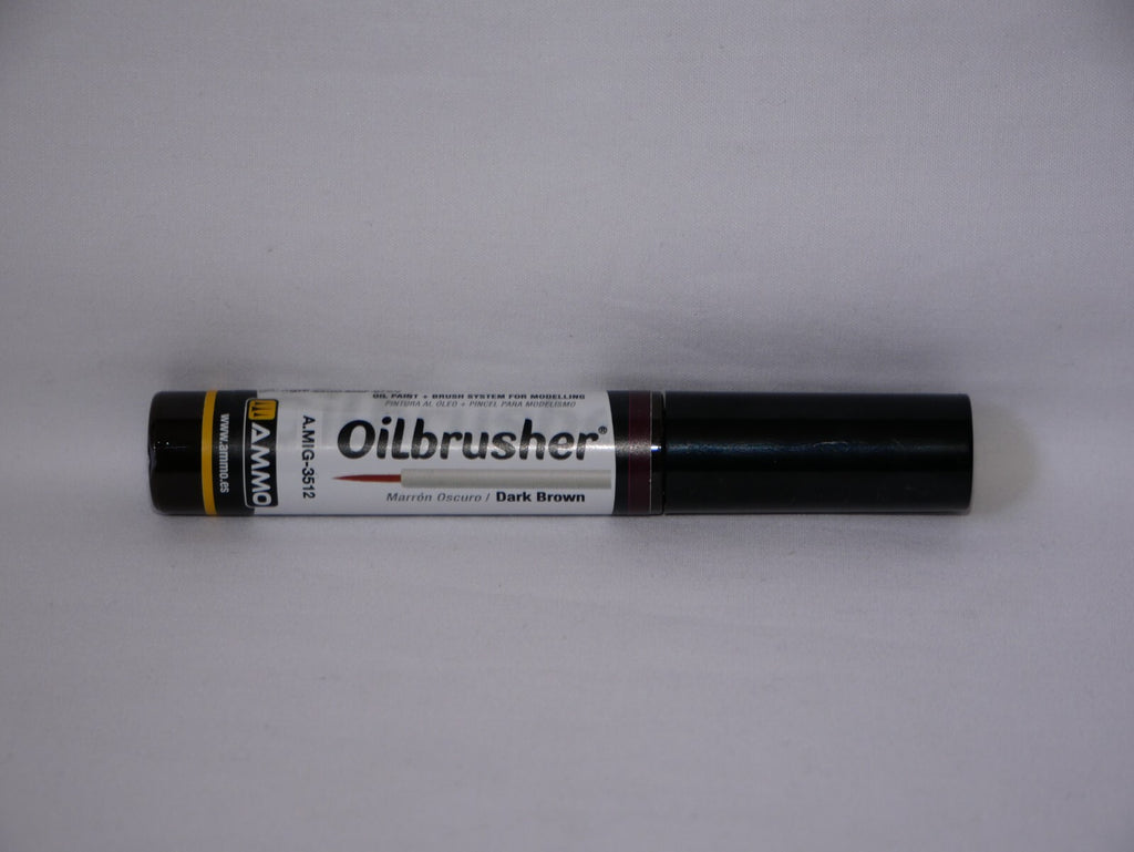 Ammo By Mig Jimenez Dark Brown Oilbrusher With Fine Brush Applicator A.MIG-3512