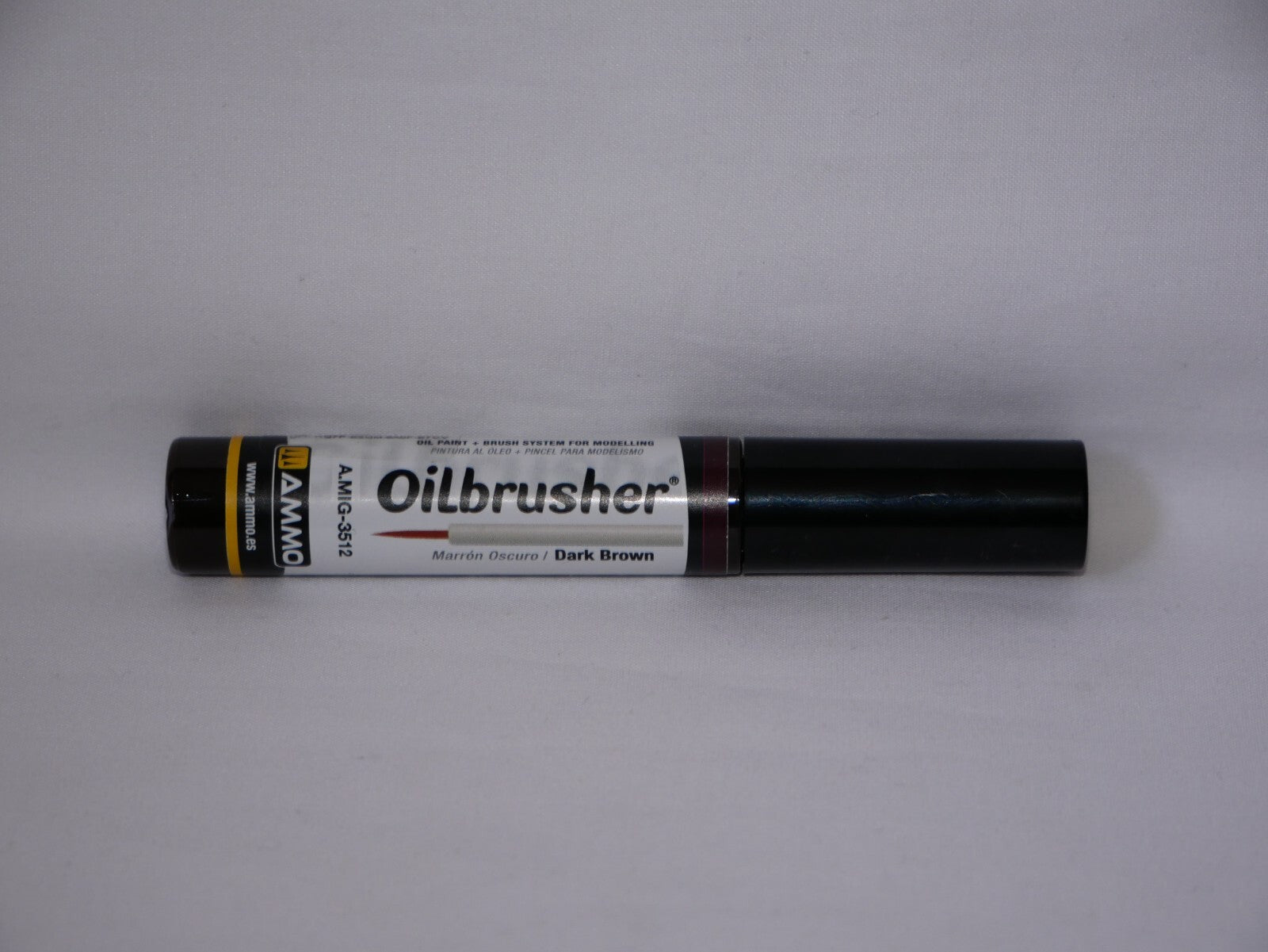 Ammo By Mig Jimenez Dark Brown Oilbrusher With Fine Brush Applicator A.MIG-3512