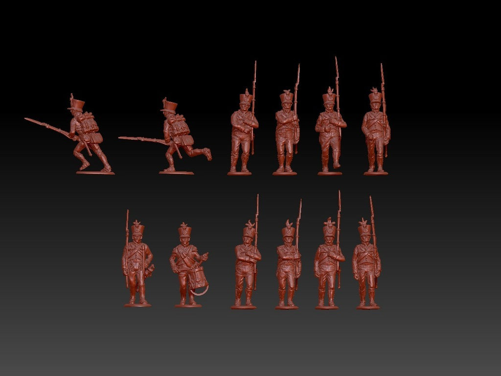 Hat Industrie 1:72 Scale Napoleonic Austrians Infantry (Advancing) Figures - 8164