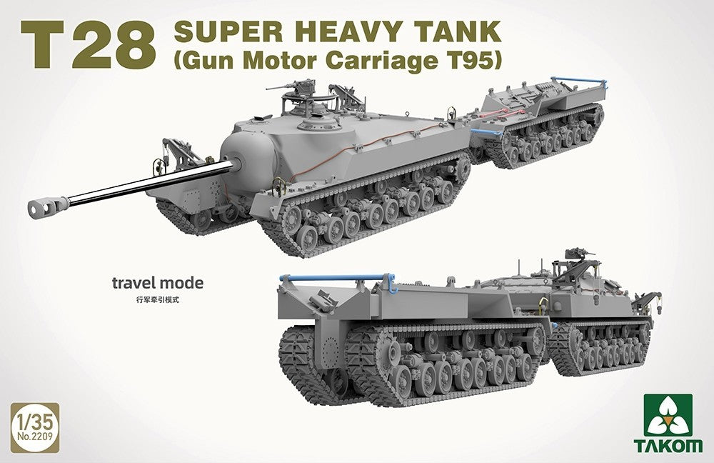 Takom 1:35 Scale US Army T28 Super Heavy Tank (Gun Motor Carriage T95) - 2209