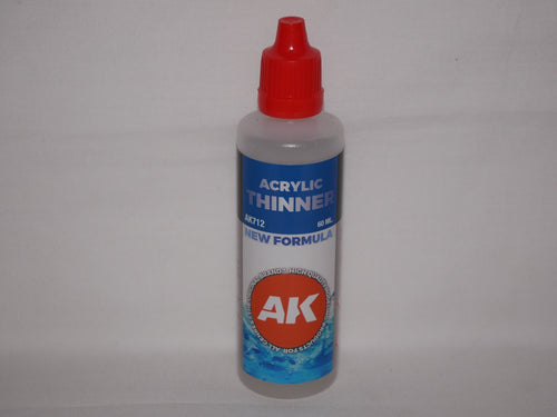 AK Interactive New Formula High Quality Acrylic Paint Thinner 60ml Bottle AK712