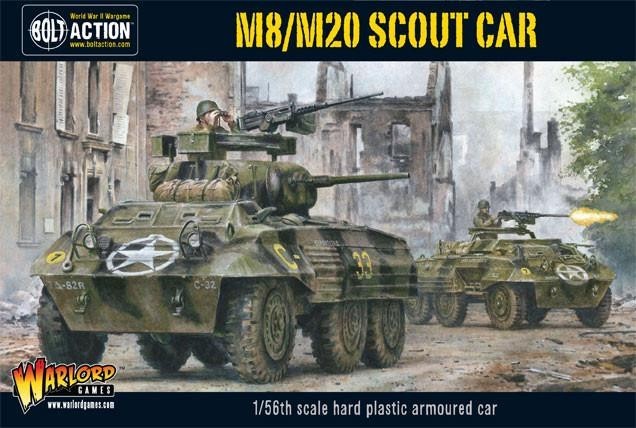 Warlord Games Bolt Action 1:56 Scale WW2 US M8/M20 Greyhound Scout Car 402013005