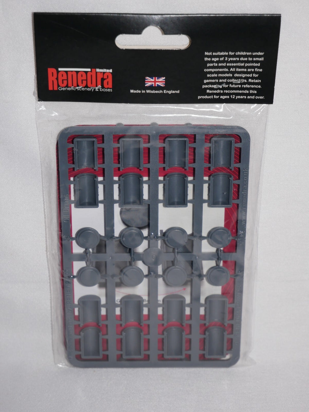 Renedra Ltd Generic Scenery & Bases 1/56 (28mm) Scale Model Oil Drums x8 REN-OIL