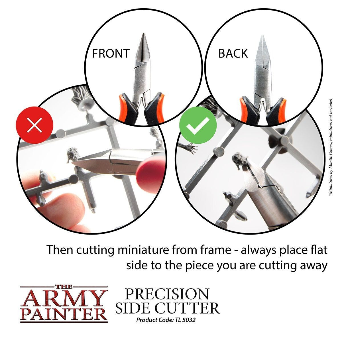 The Army Painter Precision Side Cutter (For Metal & Resin Miniatures) TL5032