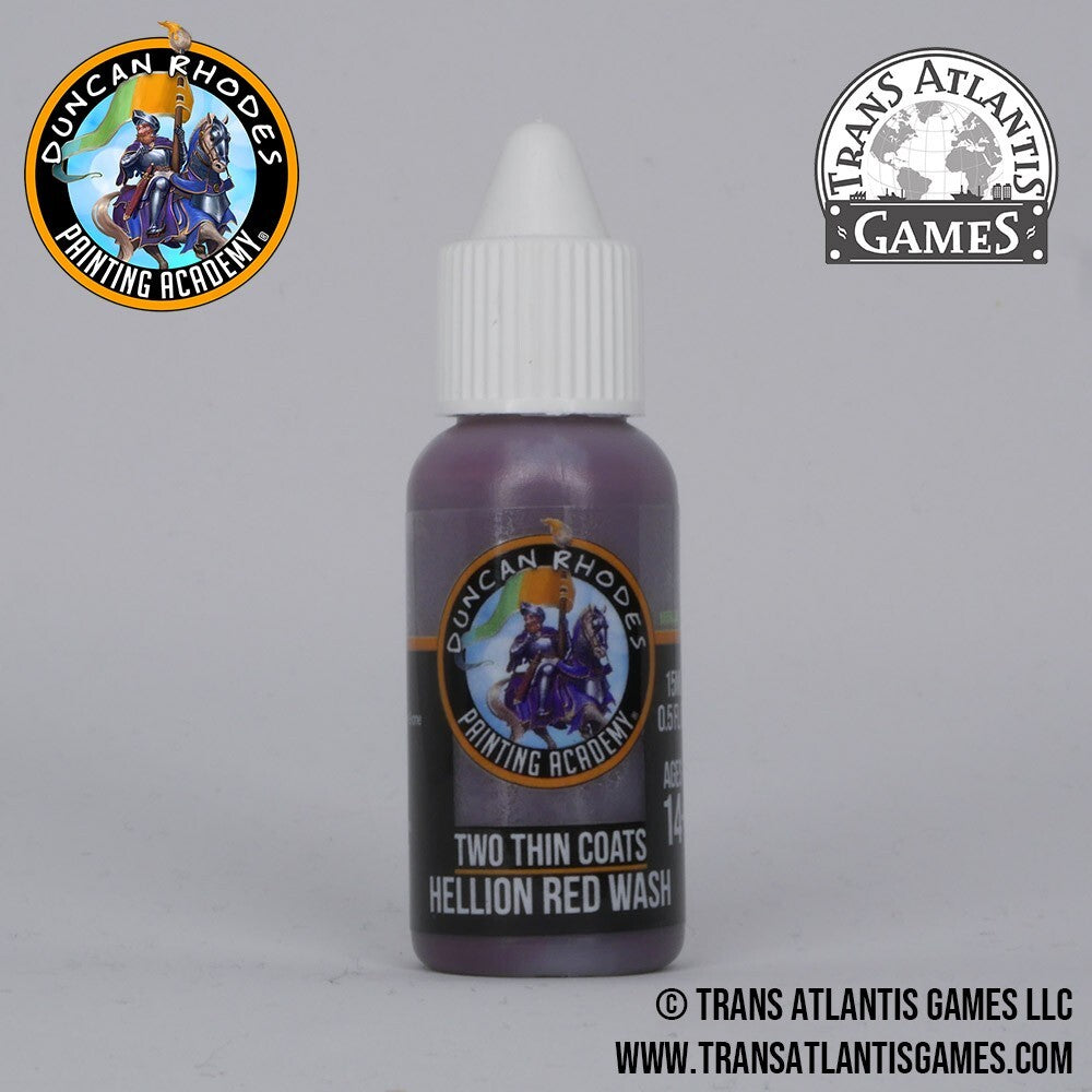 Duncan Rhodes Painting Academy Two Thin Coats Hellion Red Wash 15ml Bottle 10112