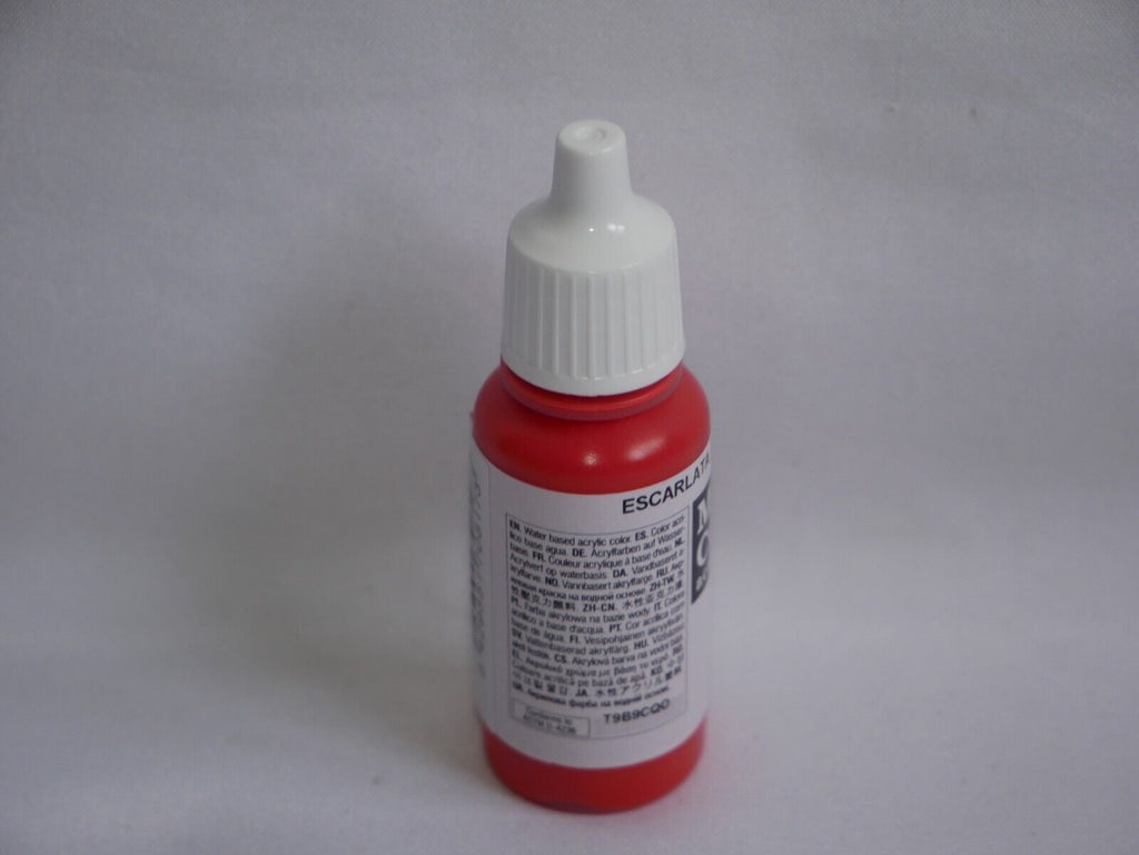 Vallejo Model Color Scarlet Acrylic 17ml/0.57 fl oz Dropper Bottle - 70.817