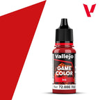 Vallejo Game Color Acrylic Inks Range Red 18ml/0.6 fl oz Dropper Bottle - 72.086