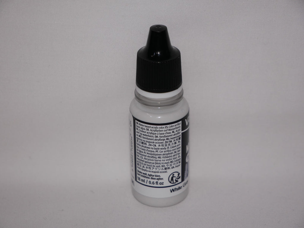 Vallejo Model Color White Grey Acrylic 18ml/0.60 fl oz Dropper Bottle - 70.993