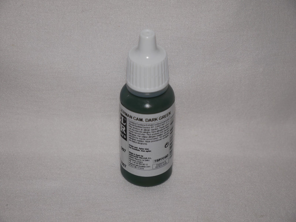 Vallejo Model Color German Camo Dark Green Acrylic 17ml Dropper Bottle - 70.979