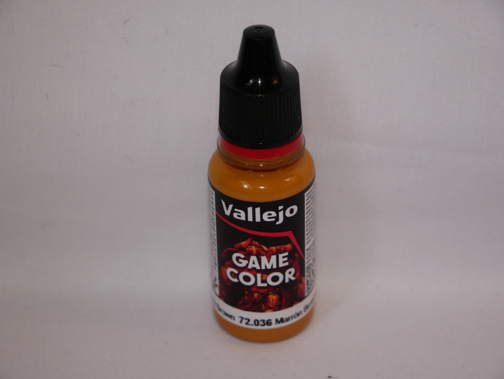 Vallejo Game Color Acrylics Bronze Brown 18ml/0.6 fl oz Dropper Bottle - 72.036