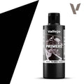 Vallejo Polyurethane Surface Primer Black 200ml / 6.76 fl oz Bottle - 74.602