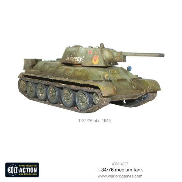 Warlord Games Bolt Action 1:56 Scale WWII Soviet T-34/76 Medium Tank - 402014007