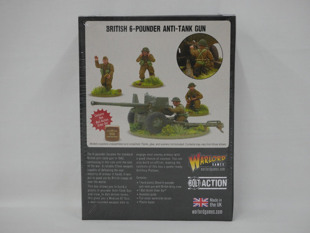 Warlord Games Bolt Action 1:56 Scale British 6-Pounder Anti-Tank Gun - 402011028